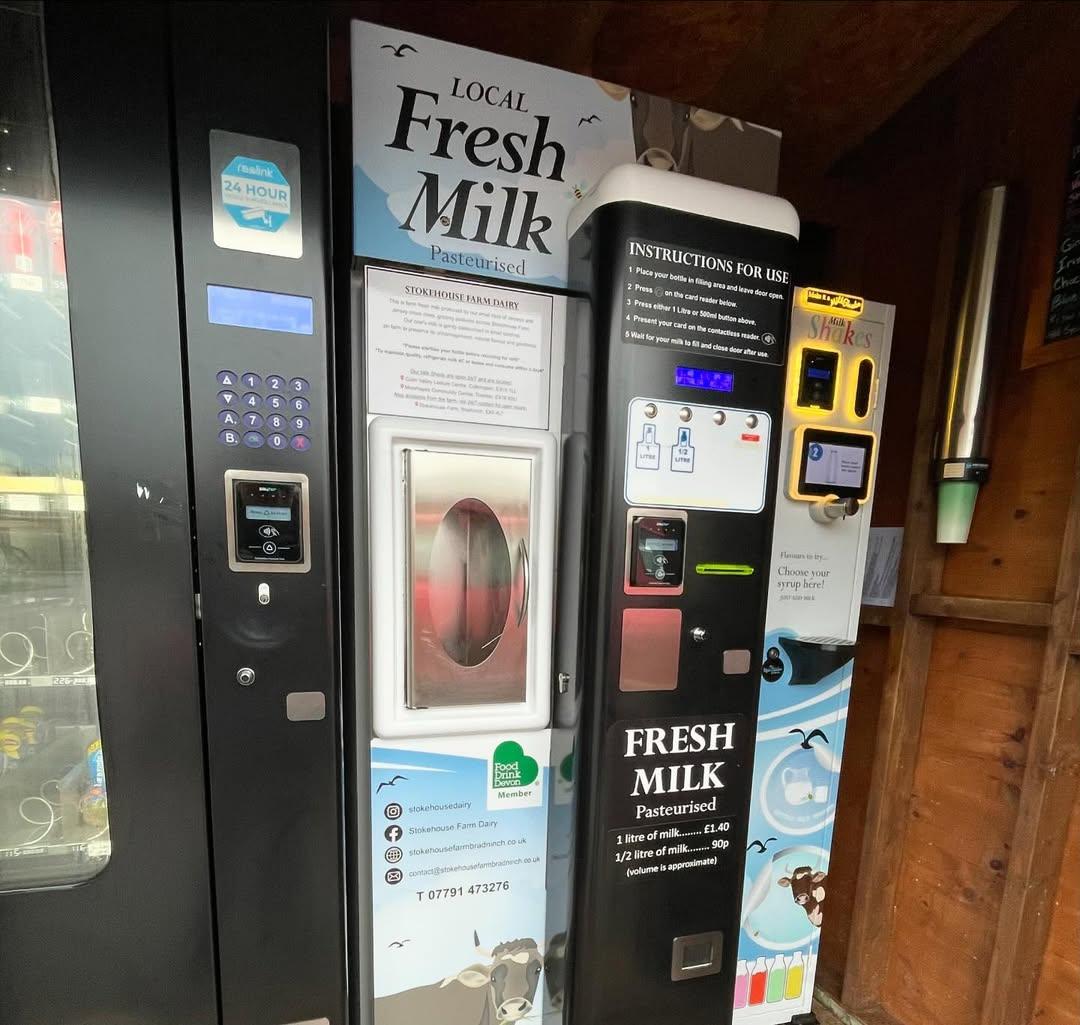 Milk Vending Machine at Tiverton Milk Shed
