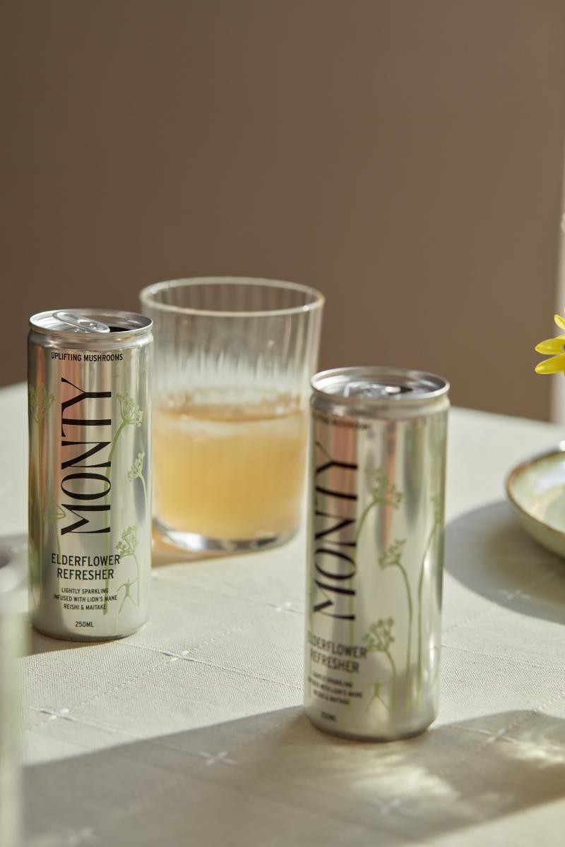 Lion's Mane, Reishi & Maitake mushroom social soda - clarity, calm & connection - Elderflower Sparkling